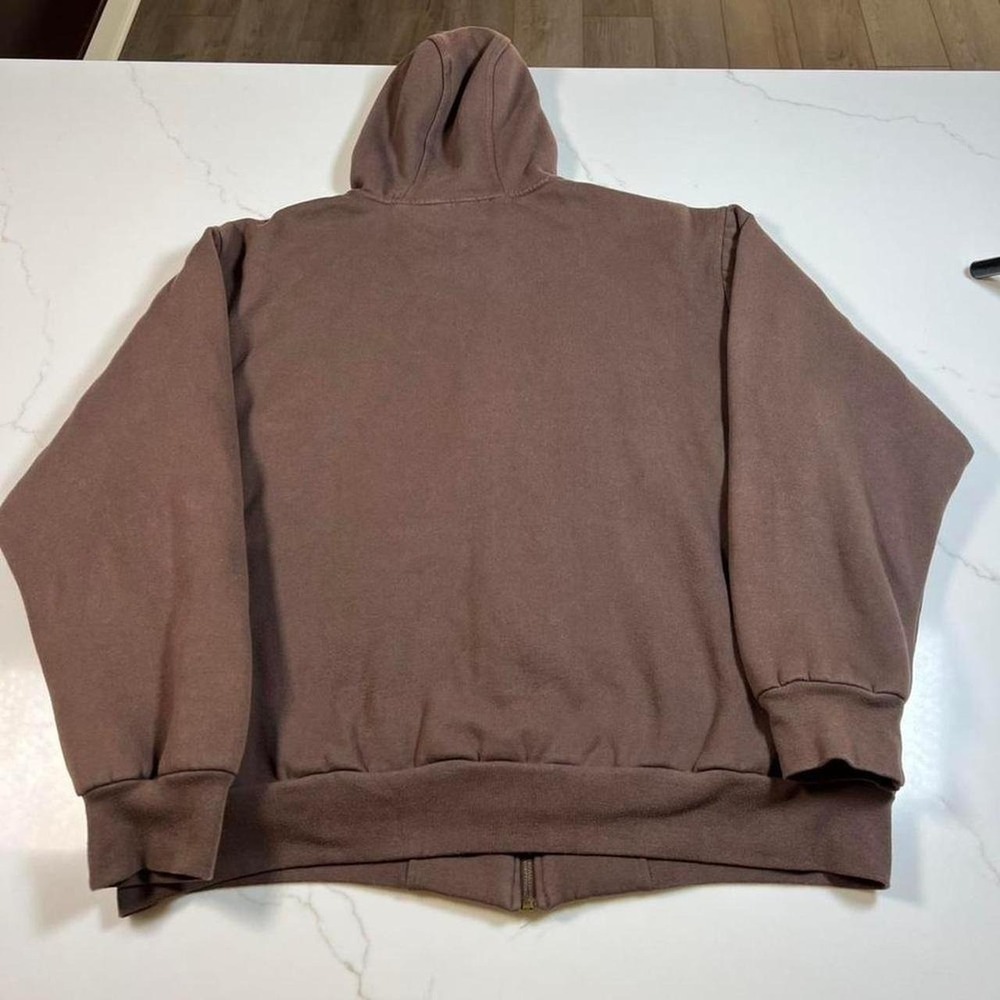 Walls Zero Zone Vintage Brown Thermal Lined Full Zip Workwear Hoodie Jacket - Picture 3 of 6